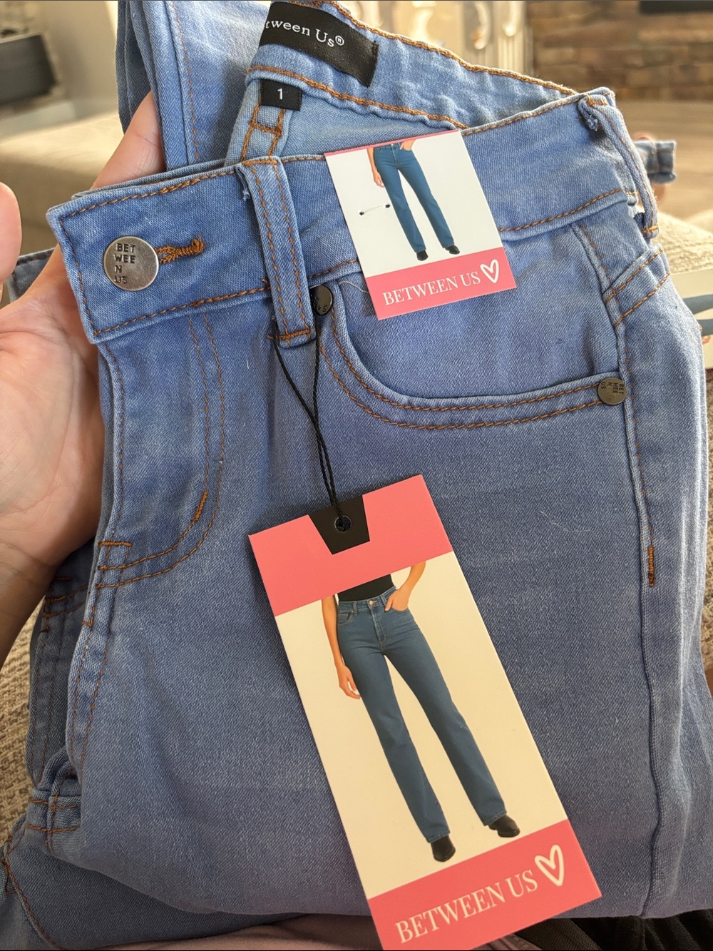 Light Blue Straight Leg Jeans - Women's